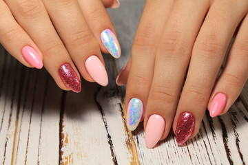 beautiful nail art manicure