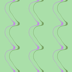 Seamless pattern background with multi-colored wavy lines.