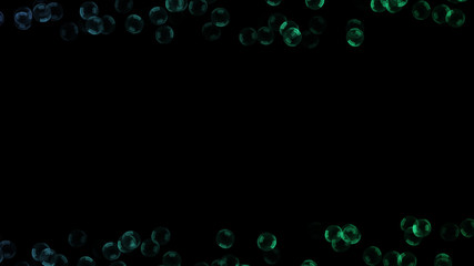 Background with a variety of multi-colored translucent soap bubbles.