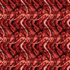 Seamless pattern background with multi-colored wavy lines.