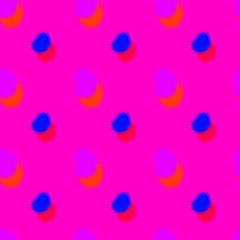 Seamless background pattern with various colored circles.