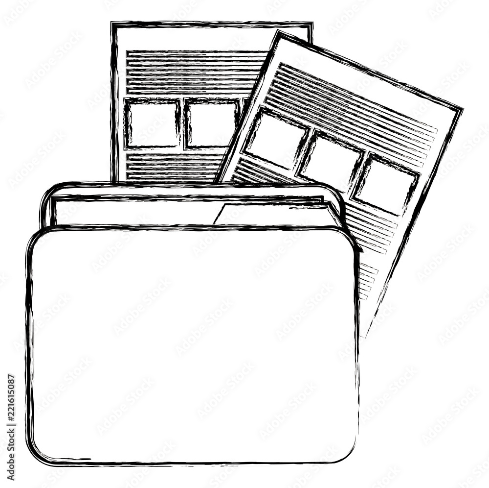 Poster file folder with documents
