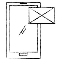 smartphone device with envelope mail