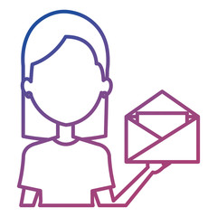 woman with envelope mail