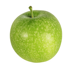 Fresh green apple isolated on white background with clipping path