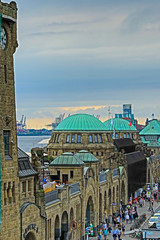 Naklejka premium view of hamburg harbour.