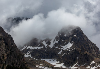 Mauvais temps sur les montagnes du Mercantour