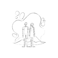 couple in the terrain characters