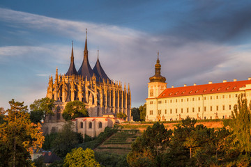 The Cathedral of St Barbara and Jesuit College in Kutna Hora, Czech Republic, Europe.