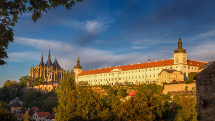 Fototapeta na wymiar The Cathedral of St Barbara and Jesuit College in Kutna Hora, Czech Republic, Europe.