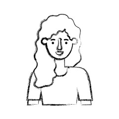 beautiful and young woman character