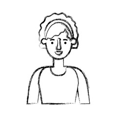 beautiful and young woman character