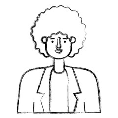 young man with afro avatar character