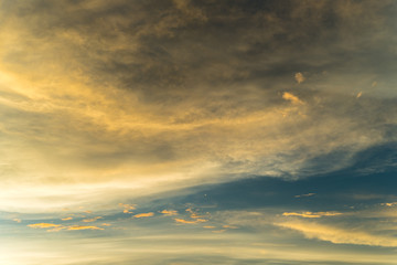 Fototapeta na wymiar Golden clouds 