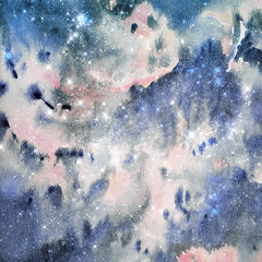 Space Watercolor background