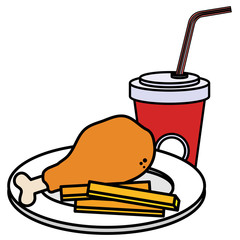 delicious chicken thigh with soda