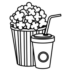 delicious pop corn and soda