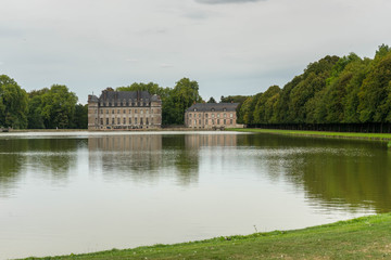 Fototapeta na wymiar Beloeil castle and gardens, in Hainaut province, Belgium