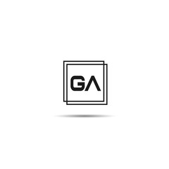 Fototapeta premium Initial Letter GA Logo Template Design