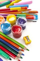 colorful tools for creative work