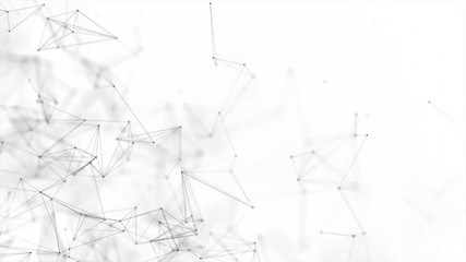 232. Virtual abstract black gray plexus with particle, molecule structure genetic and chemical compounds. Space and constellations. Science and connection. social network connection loop background - Powered by Adobe