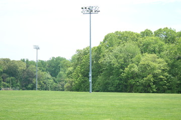 stadium lights in field