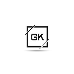 Initial Letter GK Logo Template Design