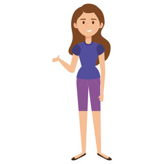 beautiful and young woman character