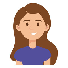 beautiful and young woman character