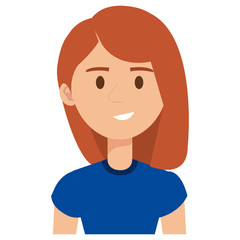 beautiful and young woman character