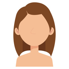 beautiful and young woman shirtless character