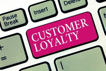 Text sign showing Customer Loyalty. Conceptual photo result of consistently positive emotional experience.