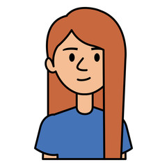 beautiful and young woman character