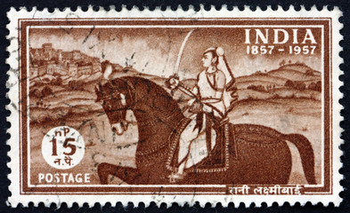 Postage stamp India 1957 Laxmibai, Rani of Jhansi
