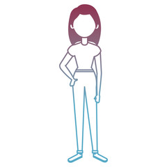 beautiful and young woman character