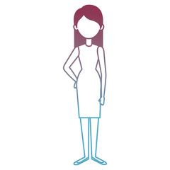 beautiful and young woman character