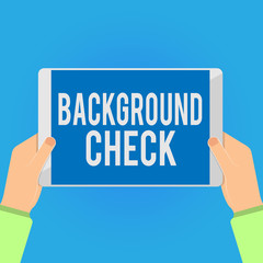 Writing note showing Background Check. Business photo showcasing way to discover issues that could affect your business.