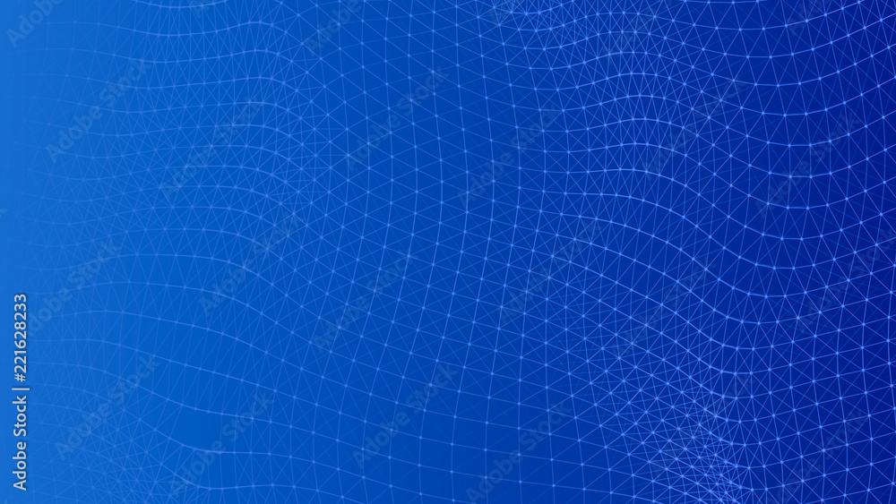 Poster Abstract lines background. Connection structure. Geometric background. Abstract polygonal space. 4k rendering.