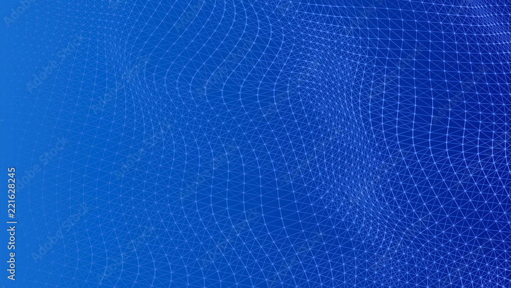 Aufkleber Abstract lines background. Connection structure. Geometric background. Abstract polygonal space. 4k rendering.