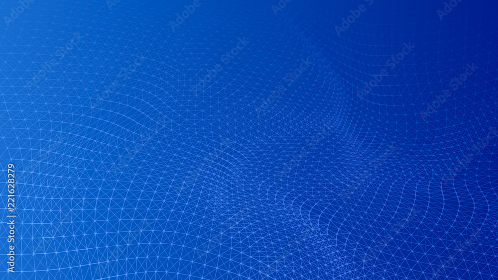 Poster Abstract lines background. Connection structure. Geometric background. Abstract polygonal space. 4k rendering.