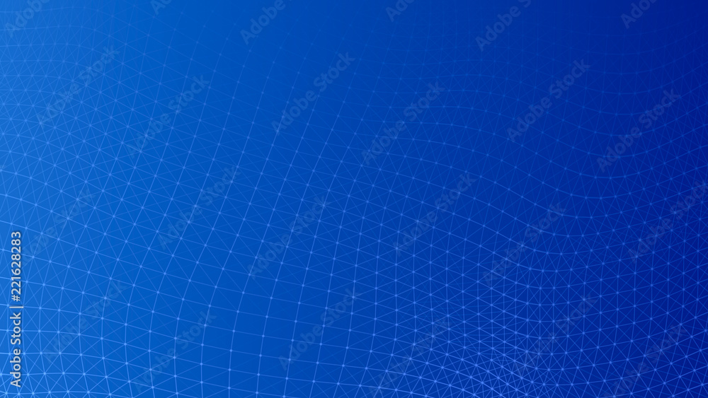 Aufkleber Abstract lines background. Connection structure. Geometric background. Abstract polygonal space. 4k rendering.