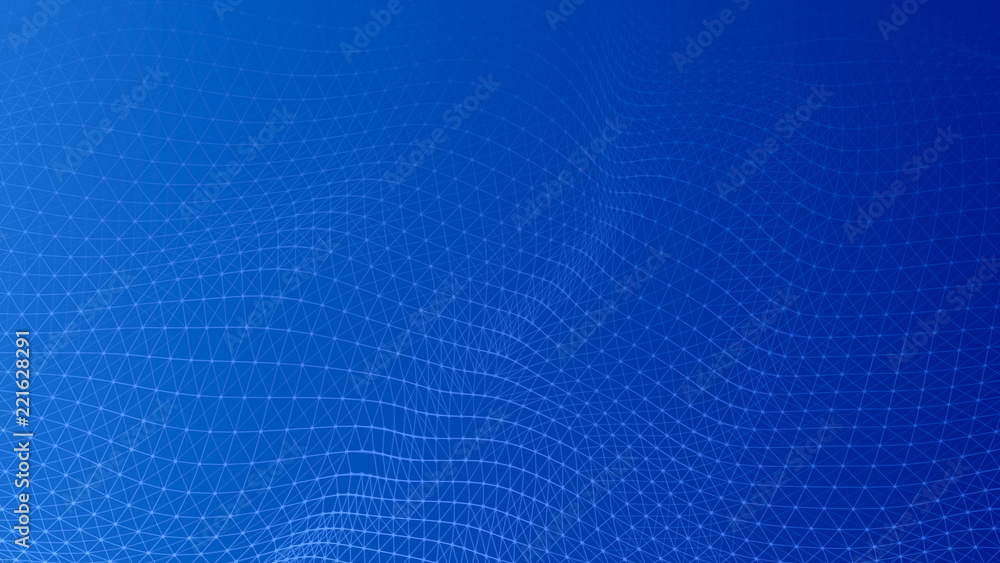 Poster Abstract lines background. Connection structure. Geometric background. Abstract polygonal space. 4k rendering.