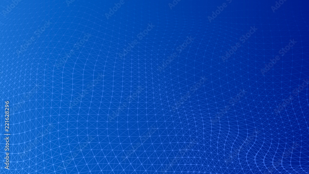 Poster Abstract lines background. Connection structure. Geometric background. Abstract polygonal space. 4k rendering.