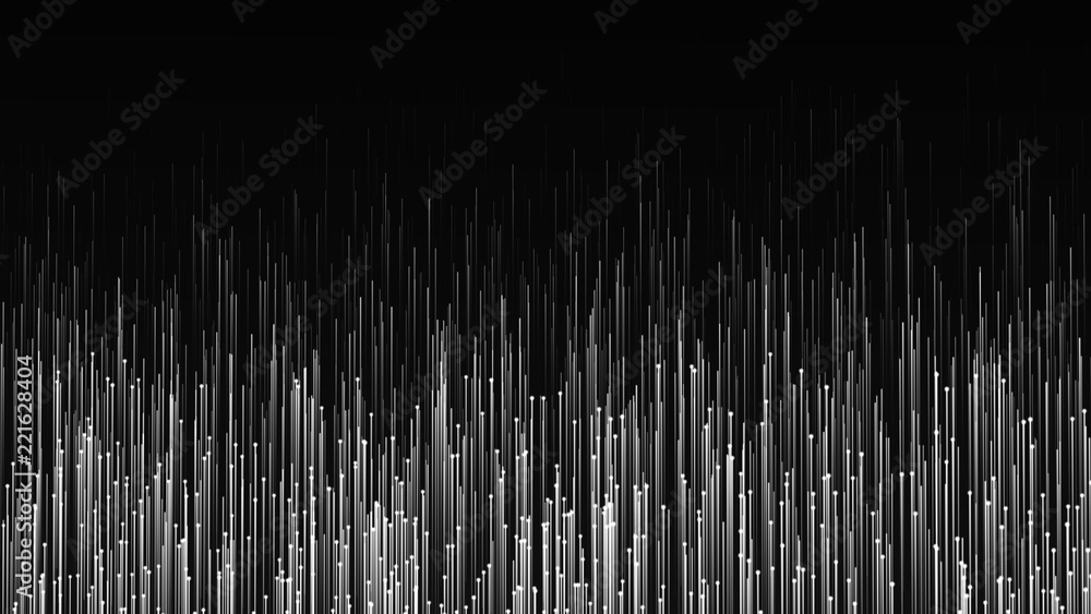 Aufkleber Abstract lines background. Connection structure. Geometric background. Abstract polygonal space. 4k rendering.