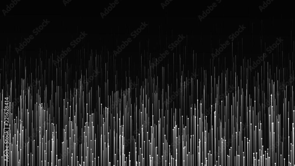 Poster Abstract lines background. Connection structure. Geometric background. Abstract polygonal space. 4k rendering.