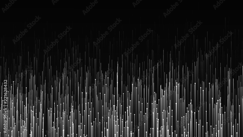 Poster Abstract lines background. Connection structure. Geometric background. Abstract polygonal space. 4k rendering.