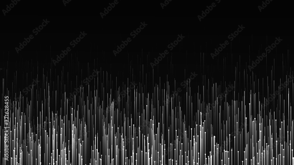 Aufkleber Abstract lines background. Connection structure. Geometric background. Abstract polygonal space. 4k rendering.