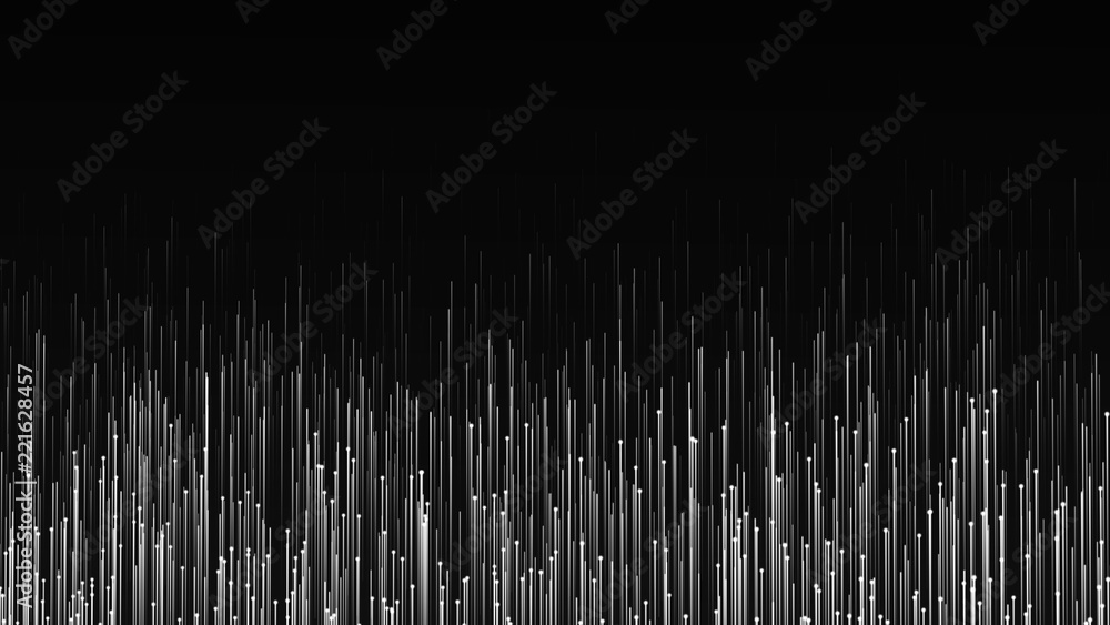 Poster Abstract lines background. Connection structure. Geometric background. Abstract polygonal space. 4k rendering.