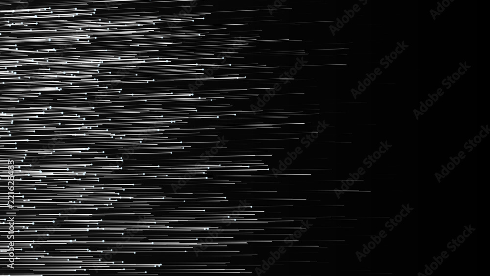 Poster Abstract lines background. Connection structure. Geometric background. Abstract polygonal space. 4k rendering.