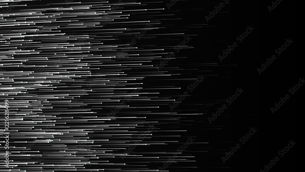 Poster Abstract lines background. Connection structure. Geometric background. Abstract polygonal space. 4k rendering.